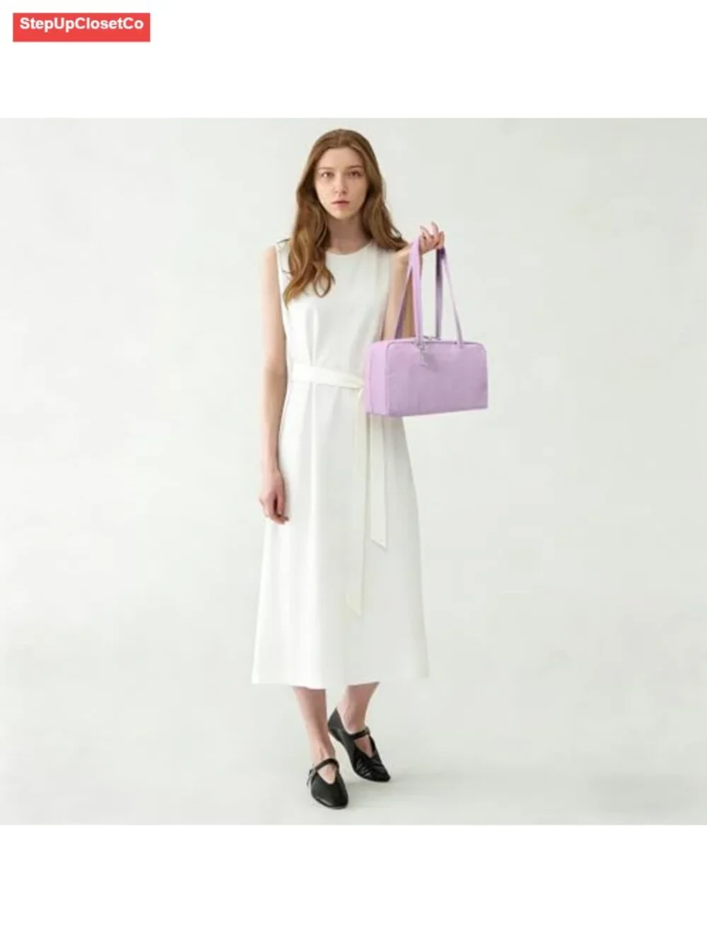 WLLWOO Nylon Tote Bag Bowler Shoulder Purse with Keychain Clip